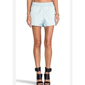 ❤️ T Alexander Wang Satin Track shorts in Celadon , Size XS H40